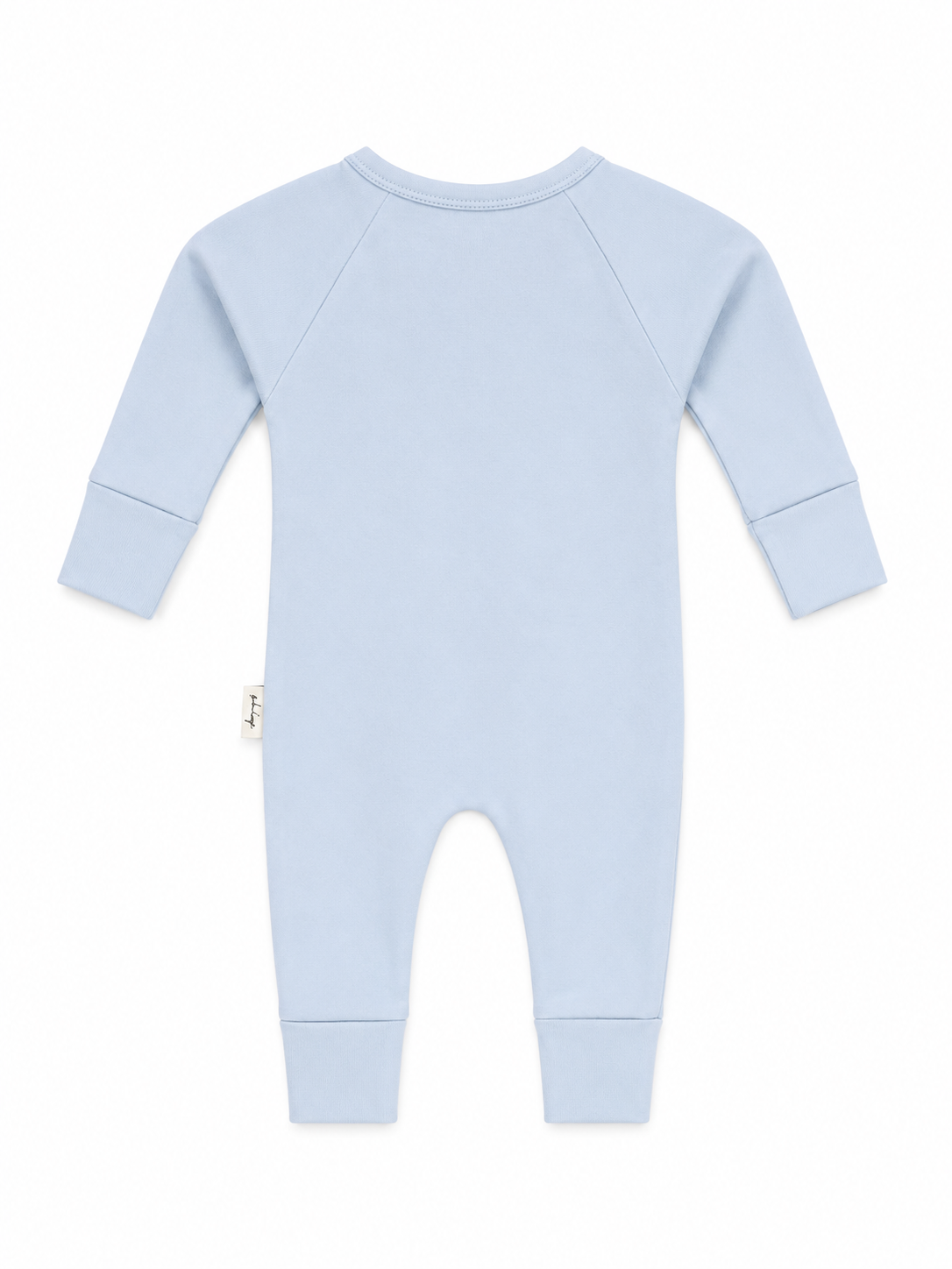 Baby Onesie - Smooth Double Zip - Blue