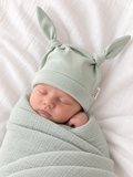 Baby Bear Beanie - Smooth - Sage Green