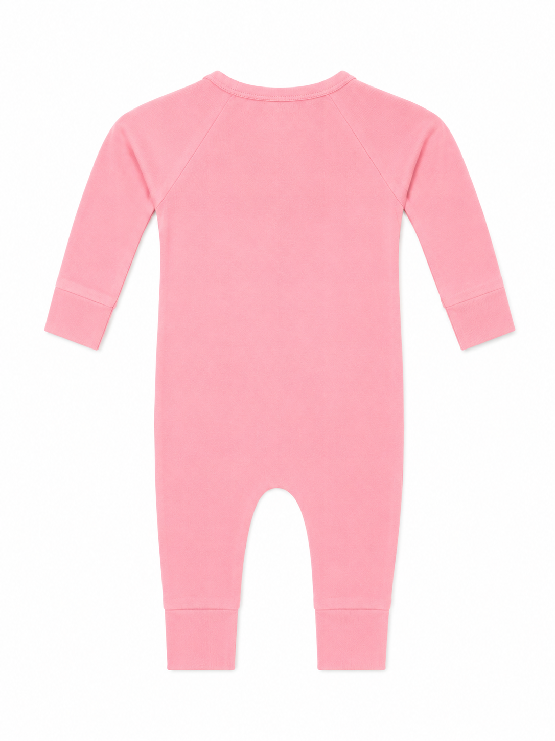 Baby Onesie - Smooth Double Zip - Pink