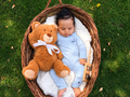 Baby Onesie - Smooth Double Zip - Blue
