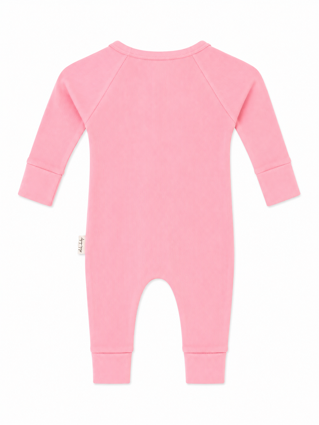 Baby Onesie - Rib Double Zip - Pink