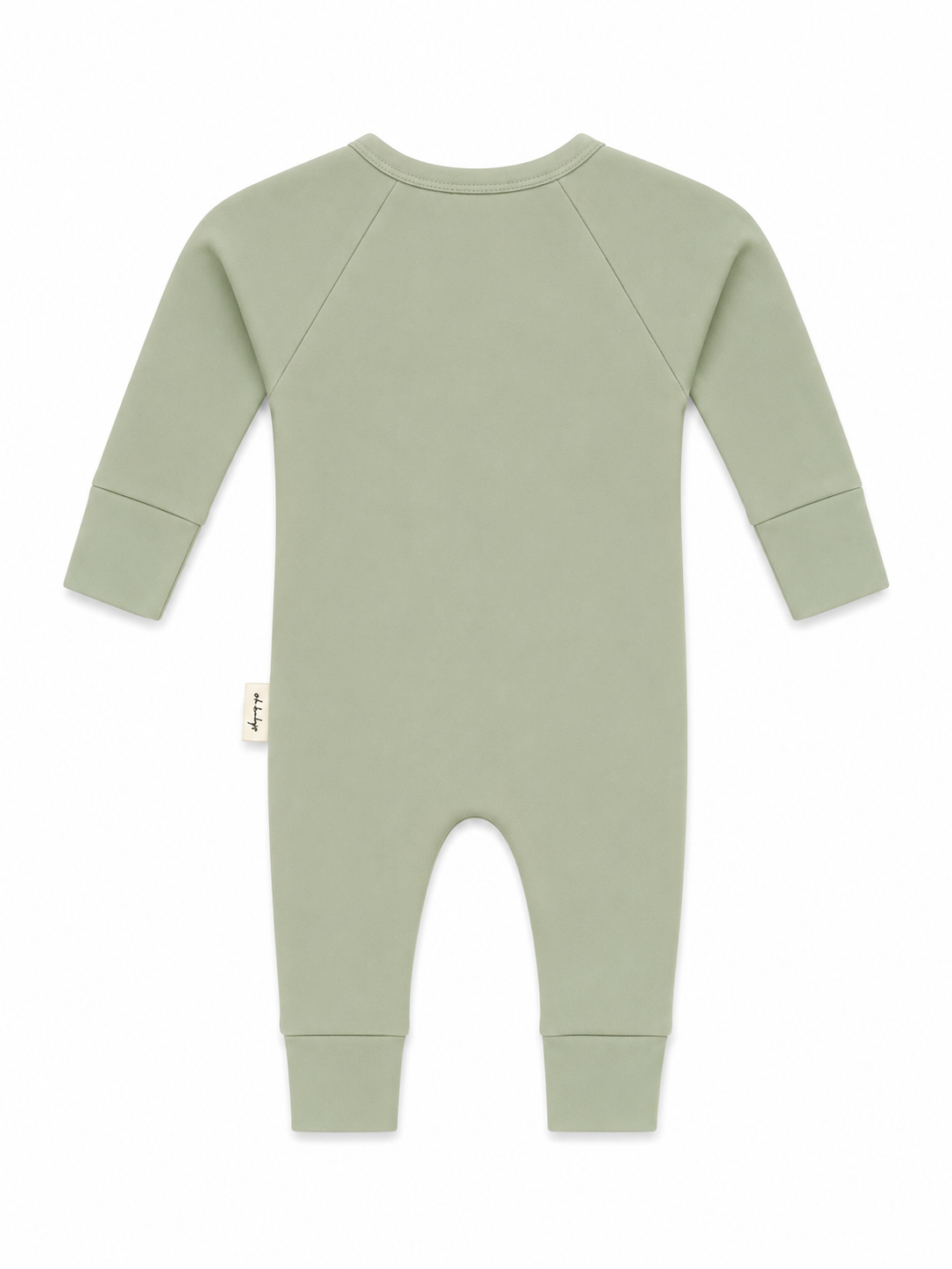 Baby Onesie - Smooth Double Zip - Sage Green