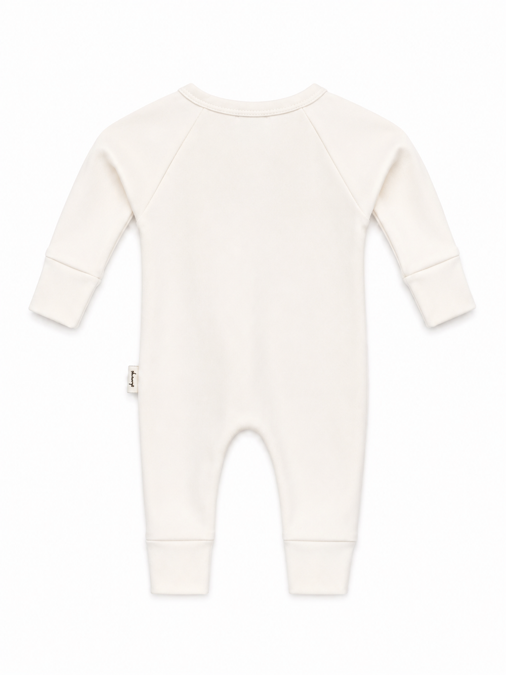 Baby Onesie - Smooth Double Zip - White
