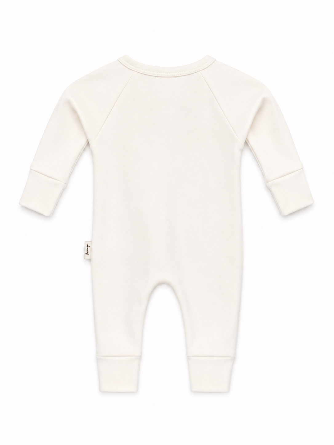 Baby Onesie - Smooth Double Zip - White